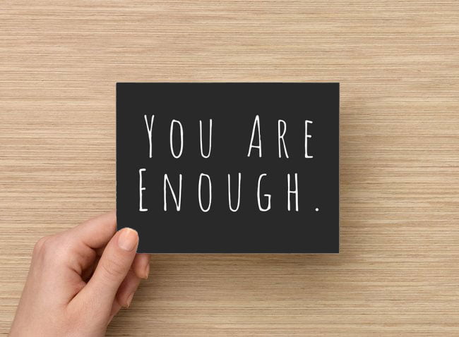 You are enough greeting card