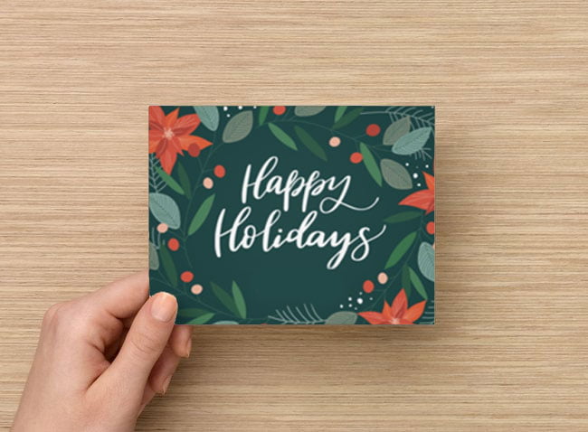 Happy holidays greeting card