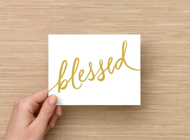 Blessed greeting card