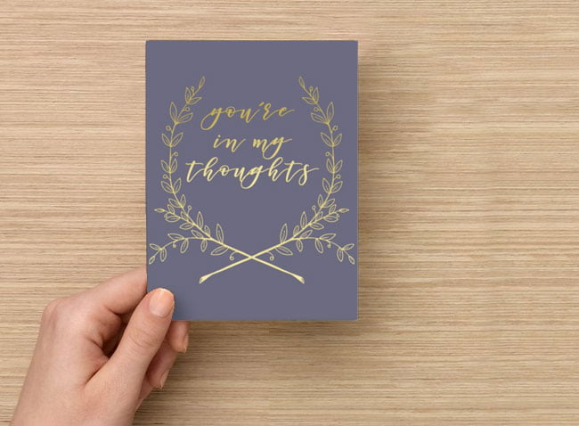 You're in my thoughts greeting card
